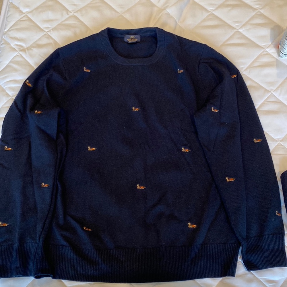 Brooks Brothers merino wool duck sweater
